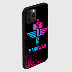 Чехол для iPhone 12 Pro Max Manowar - neon gradient, цвет: 3D-черный — фото 2