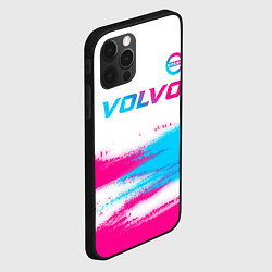 Чехол для iPhone 12 Pro Max Volvo neon gradient style посередине, цвет: 3D-черный — фото 2