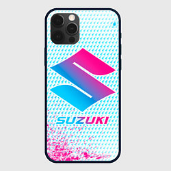 Чехол для iPhone 12 Pro Max Suzuki neon gradient style, цвет: 3D-черный