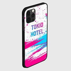 Чехол для iPhone 12 Pro Max Tokio Hotel neon gradient style посередине, цвет: 3D-черный — фото 2