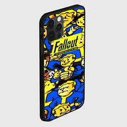 Чехол для iPhone 12 Pro Max Fallout logo game, цвет: 3D-черный — фото 2