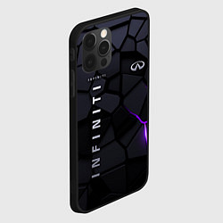 Чехол для iPhone 12 Pro Max Infiniti - плиты с эффектом свечения, цвет: 3D-черный — фото 2