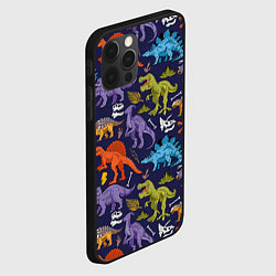 Чехол для iPhone 12 Pro Max Мультяшные динозавры, цвет: 3D-черный — фото 2