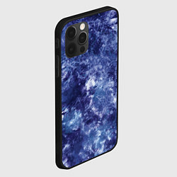 Чехол для iPhone 12 Pro Max Абстракция - sea blue, цвет: 3D-черный — фото 2