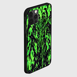 Чехол для iPhone 12 Pro Max Демонический доспех зелёный, цвет: 3D-черный — фото 2