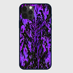 Чехол для iPhone 12 Pro Max Демонический доспех фиолетовый, цвет: 3D-черный