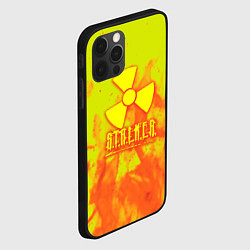 Чехол для iPhone 12 Pro Max Stalker yellow flame, цвет: 3D-черный — фото 2