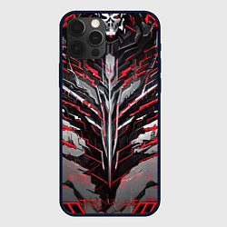 Чехол для iPhone 12 Pro Max Киберпанк доспех красный, цвет: 3D-черный