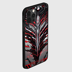Чехол для iPhone 12 Pro Max Киберпанк доспех красный, цвет: 3D-черный — фото 2