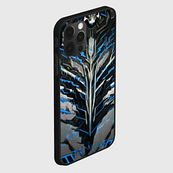 Чехол для iPhone 12 Pro Max Киберпанк доспех синий, цвет: 3D-черный — фото 2