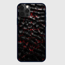 Чехол для iPhone 12 Pro Max Трещины черные, цвет: 3D-черный
