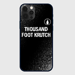 Чехол для iPhone 12 Pro Max Thousand Foot Krutch glitch на темном фоне посеред, цвет: 3D-черный