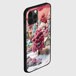 Чехол для iPhone 12 Pro Max Зимний закат новый год, цвет: 3D-черный — фото 2