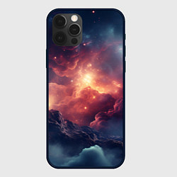 Чехол для iPhone 12 Pro Max Космические облака, цвет: 3D-черный