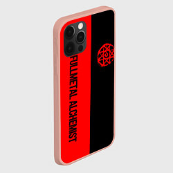 Чехол для iPhone 12 Pro Max Стальной алхимик - красная печать Альфонс, цвет: 3D-светло-розовый — фото 2