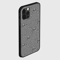 Чехол для iPhone 12 Pro Max Лабиринт с иероглифами, цвет: 3D-черный — фото 2