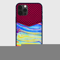 Чехол для iPhone 12 Pro Max Разводы мыльного пузырька, цвет: 3D-черный