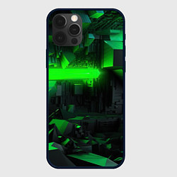 Чехол iPhone 12 Pro Max Симметрия зеленых теней