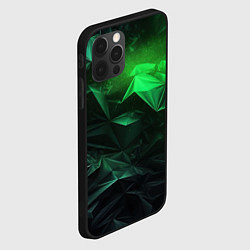 Чехол для iPhone 12 Pro Max Глубина зеленого абстракции, цвет: 3D-черный — фото 2