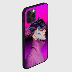 Чехол для iPhone 12 Pro Max Lil Peep фиолетовый лук, цвет: 3D-черный — фото 2