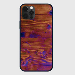 Чехол для iPhone 12 Pro Max Деревянная благородная текстура, цвет: 3D-черный