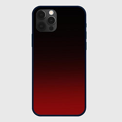 Чехол для iPhone 12 Pro Max Градиент от тёмного до тёмно красного, цвет: 3D-черный