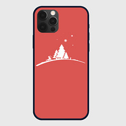 Чехол для iPhone 12 Pro Max Minimalistic Christmas, цвет: 3D-черный