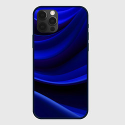 Чехол для iPhone 12 Pro Max Темная синяя абстракция, цвет: 3D-черный