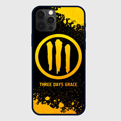 Чехол для iPhone 12 Pro Max Three Days Grace - gold gradient, цвет: 3D-черный