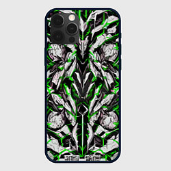 Чехол для iPhone 12 Pro Max Зелёная кибернетическая броня, цвет: 3D-черный