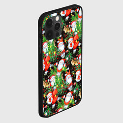 Чехол для iPhone 12 Pro Max Деды Морозы с подарками, цвет: 3D-черный — фото 2
