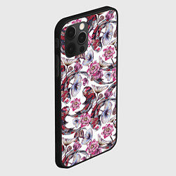 Чехол для iPhone 12 Pro Max Карпы кои и лилии, цвет: 3D-черный — фото 2