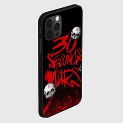 Чехол для iPhone 12 Pro Max Thirty seconds to mars skulls, цвет: 3D-черный — фото 2