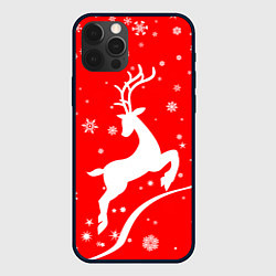 Чехол для iPhone 12 Pro Max Christmas deer, цвет: 3D-черный