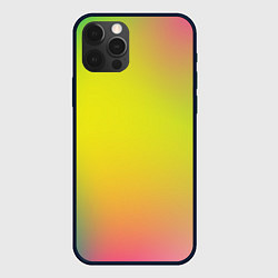 Чехол для iPhone 12 Pro Max Желтый и зеленый градиент, цвет: 3D-черный