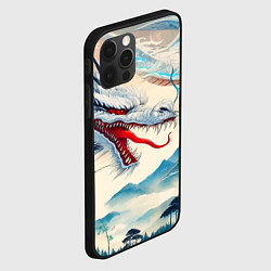 Чехол для iPhone 12 Pro Max Дракон на фоне японского пейзажа, цвет: 3D-черный — фото 2