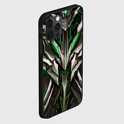 Чехол для iPhone 12 Pro Max Зелёная кибер броня модерн, цвет: 3D-черный — фото 2