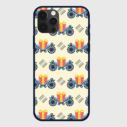 Чехол для iPhone 12 Pro Max Подарок на карете и ромб, цвет: 3D-черный