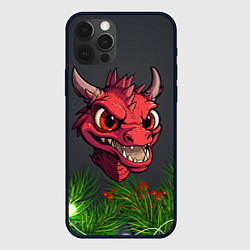 Чехол для iPhone 12 Pro Max Голова злого дракона 2024, цвет: 3D-черный