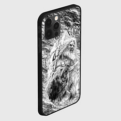 Чехол для iPhone 12 Pro Max Воин с топором и медведь, цвет: 3D-черный — фото 2