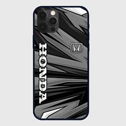 Чехол для iPhone 12 Pro Max Honda - монохромный спортивный, цвет: 3D-черный