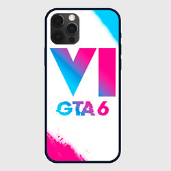 Чехол для iPhone 12 Pro Max GTA 6 neon gradient style, цвет: 3D-черный