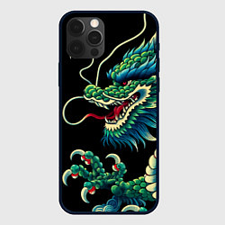 Чехол для iPhone 12 Pro Max Japanese irezumi - dragon, цвет: 3D-черный