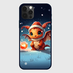 Чехол iPhone 12 Pro Max Снежный волшебник дракон