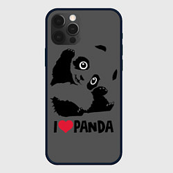Чехол для iPhone 12 Pro Max Я люблю панду, цвет: 3D-черный