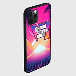 Чехол для iPhone 12 Pro Max GTA6 hot summer Vaporwave, цвет: 3D-черный — фото 2