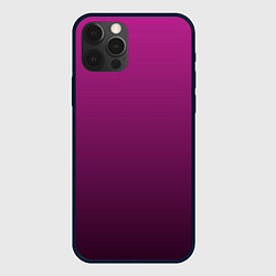 Чехол для iPhone 12 Pro Max Вишневый и черный градиент, цвет: 3D-черный
