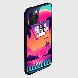 Чехол для iPhone 12 Pro Max GTA 6 закат солнца, цвет: 3D-черный — фото 2
