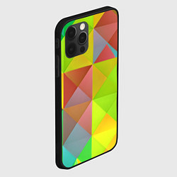 Чехол для iPhone 12 Pro Max Разноцветные фигуры, цвет: 3D-черный — фото 2