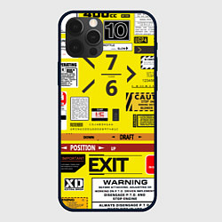 Чехол для iPhone 12 Pro Max Предупреждающие знаки, цвет: 3D-черный